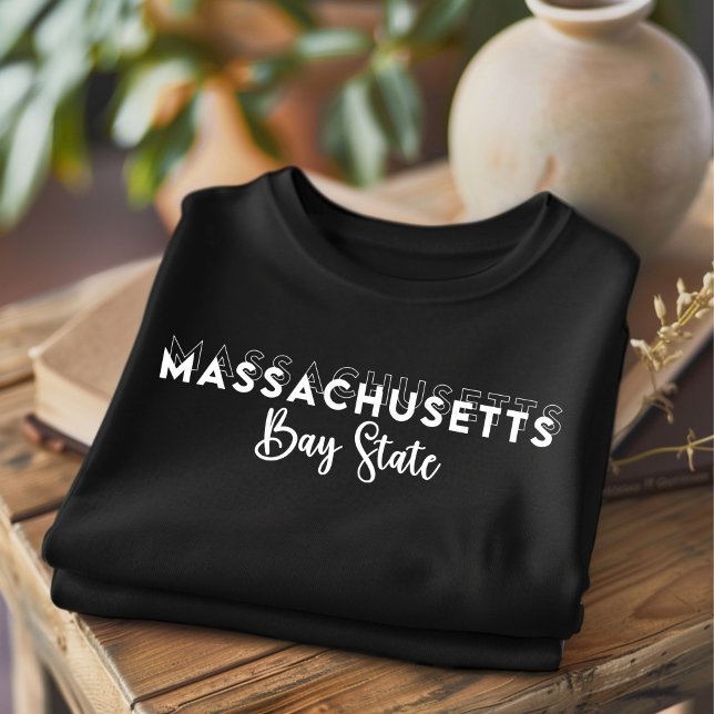 T-shirt tendance de l'État de la baie du Massachus (Créateur téléchargé)