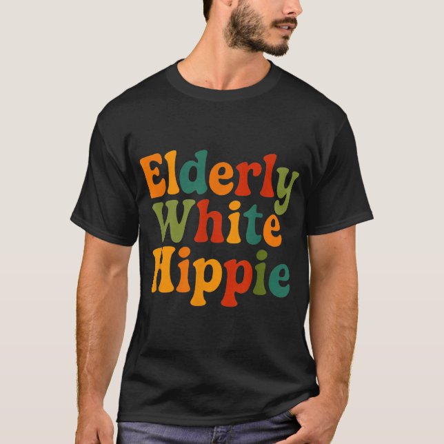 T-shirt Tendance des hippies blanches âgées (Devant)