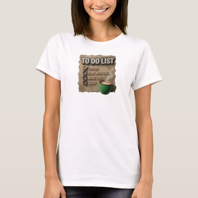 T-shirt tendance Edgy Orange CAFÉ JOUE AVEC LE CHA (Devant)