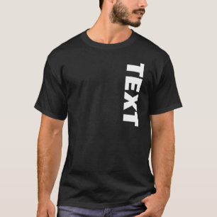 T-shirt Tendance Gras Grosse Police Nom Texte Mens Noir Mo