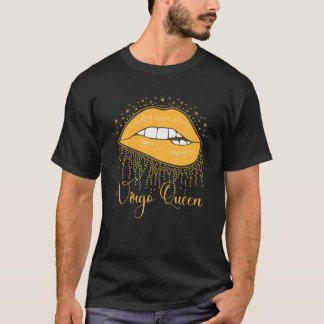 T-shirt Tendance Lip Biting Virgo Queen Lips Drips Graphic