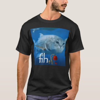 T-shirt Tendance Mème de Poisson Chat Drôle Fih - Ai