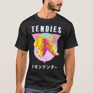 T-shirt Tendies Vaporwave Tenders de poulet Kanji japonais
