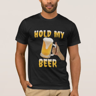 T-shirt Tenez ma bière avec de la bière