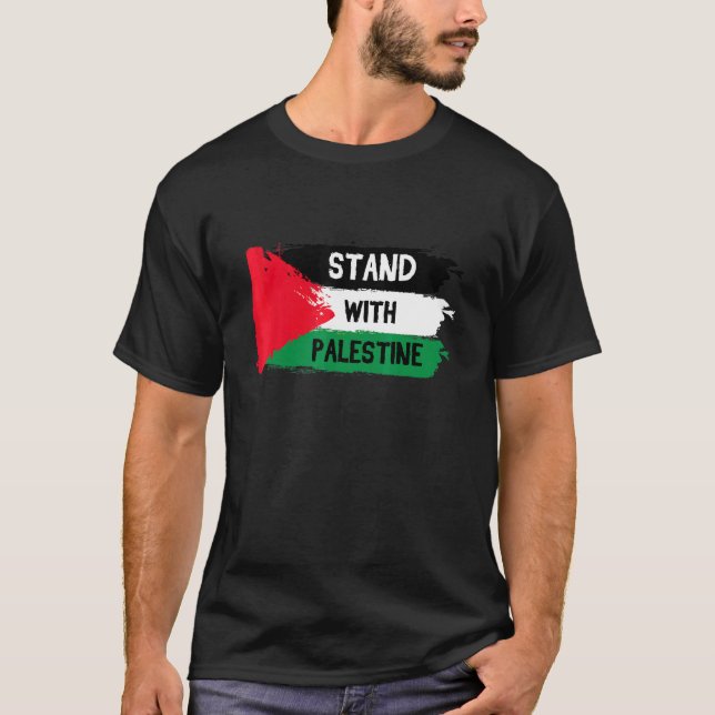 T-shirt Tenez-Vous Avec Les Supporters De Palestine Libére (Devant)