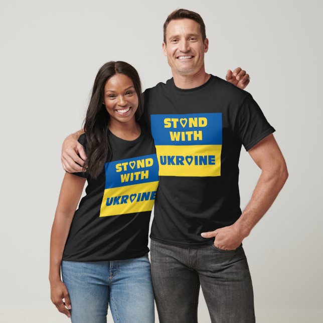 T-shirt Tenez-vous avec l'Ukraine (Unisexe)