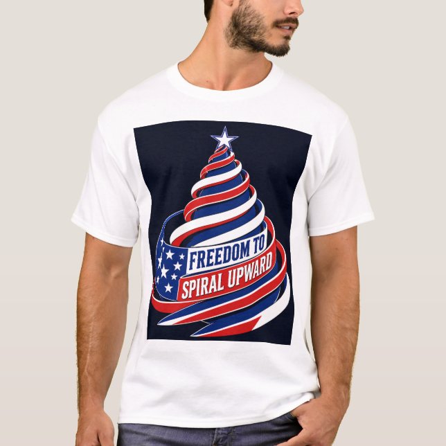 T-shirt Tenez-vous droit et continuez à monter avec ce des (Devant)