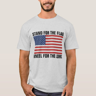 T-SHIRT TENEZ-VOUS POUR LE DRAPEAU, ACIER POUR LE SEIGNEUR