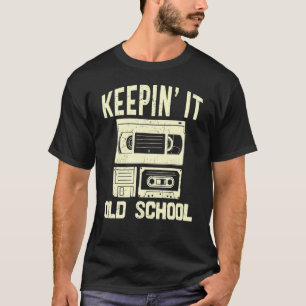 T-shirt Tenir À L'Ancienne École Cassette Vintage Bande Vh