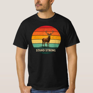 T-shirt Tenir bon – Illustration de faune de cerf au couch