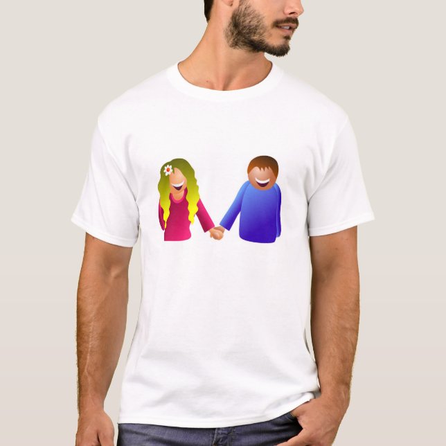 T-shirt Tenir des mains (Devant)