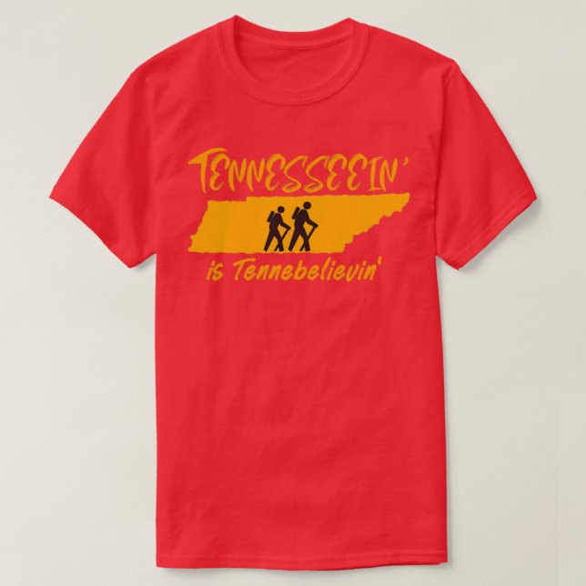T-shirt Tennessee est Tennebelievin Hike Tennessee (Design devant)