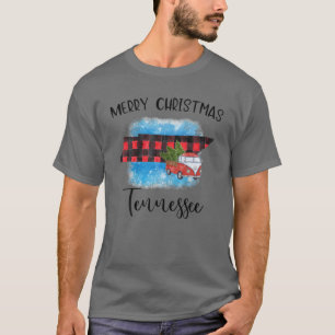 T-shirt Tennessee Merry Christmas Buffalo Plaid Xmas