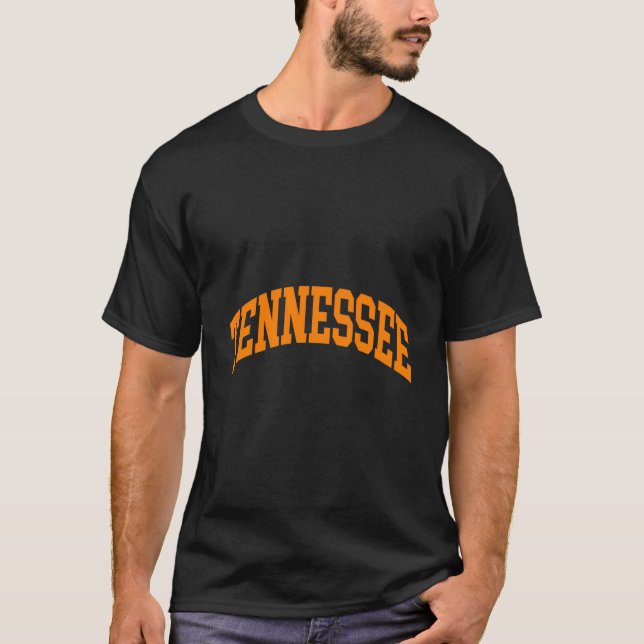 T-shirt Tennessee Tn Throwback Design - Style Classique Or (Devant)