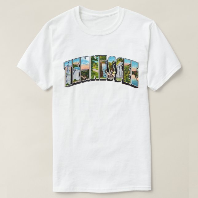 T-shirt Tennessee Vintage Greeting T Shirt (Design devant)