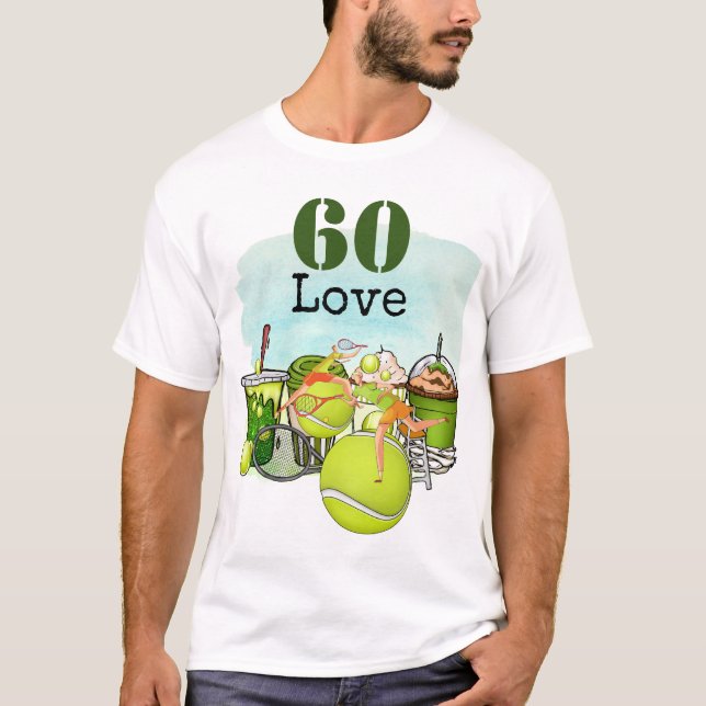 T-shirt Tennis 60e Anniversaire balle de tennis numéro amo (Devant)