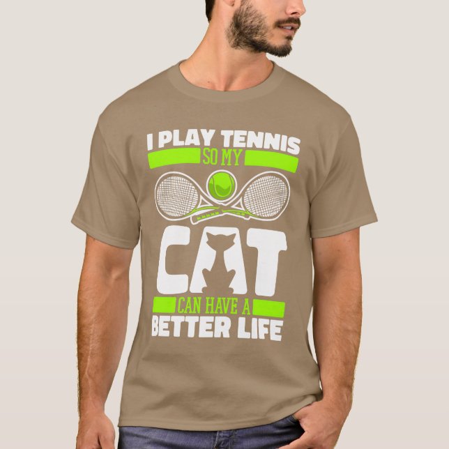 T-shirt Tennis amis Cat (Devant)