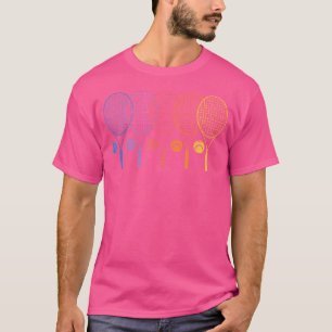 T-shirt Tennis Ball Racket Silhouette Raquettes Drôle Ball