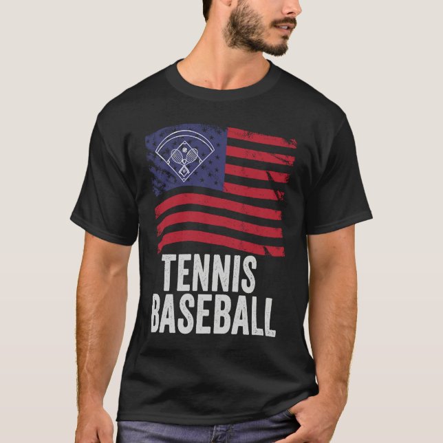 T-shirt Tennis Baseball Fun Game for All Ages Perfect Outd (Devant)