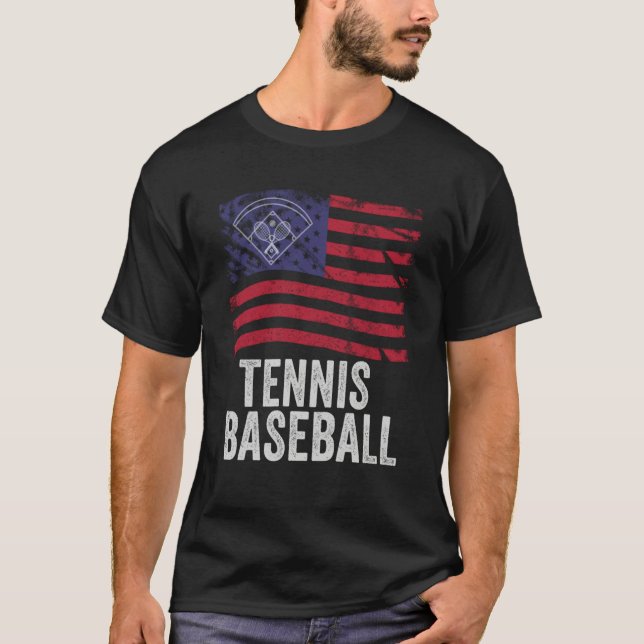 T-shirt Tennis Baseball Fun Game for All Ages Perfect Outd (Devant)