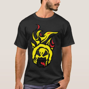 T-shirt tennis cartoon 0 face flamme langue fire gueule