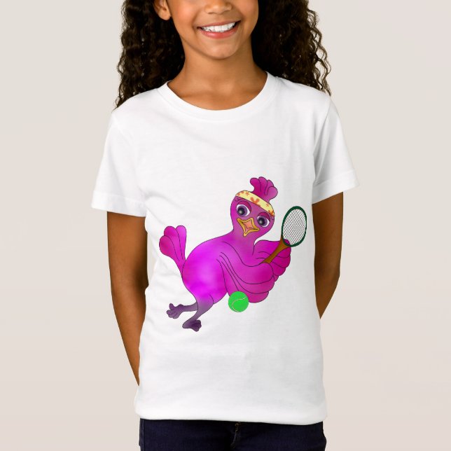 T-Shirt Tennis de Lila par Happy Juul Company (Devant)