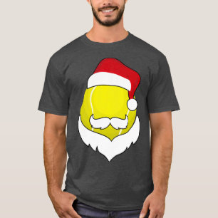 T-shirt Tennis de Noël Funny Santa Hat Beard
