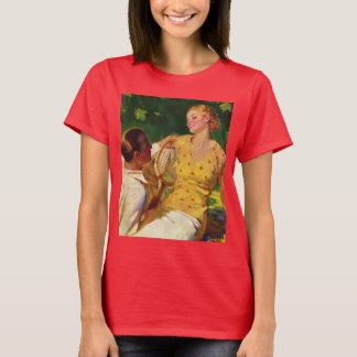 T-shirt Tennis de sport vintage, amour et romance