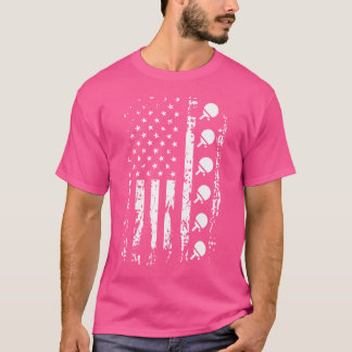 T-shirt Tennis de table drapeau américain États-Unis joueu