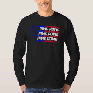 T-shirt Tennis de table Drapeau US Homme Tennis de table