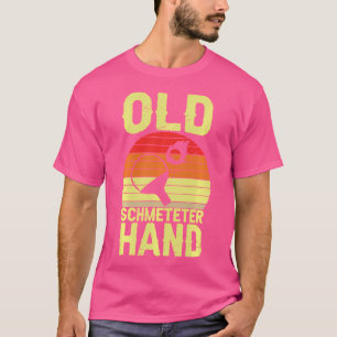 T-shirt Tennis De Table Old Schmetter Main Funny Ping Pl