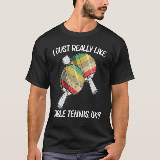 T-shirt Tennis De Table Pour Hommes Femmes Ping Pong Ball  (Devant)