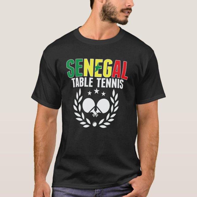 T-shirt Tennis de Table Sénégal  Support Ping Pong Sénégal (Devant)