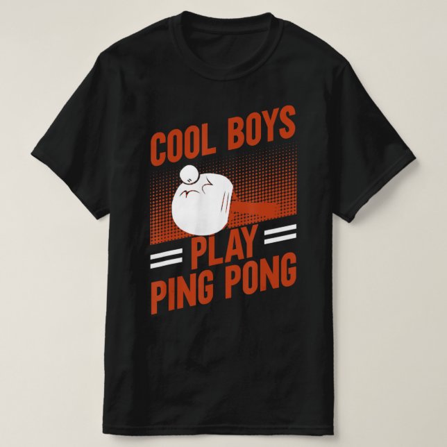 T-shirt Tennis De Table Sport Cool Garçons Jouer Ping Pong (Design devant)
