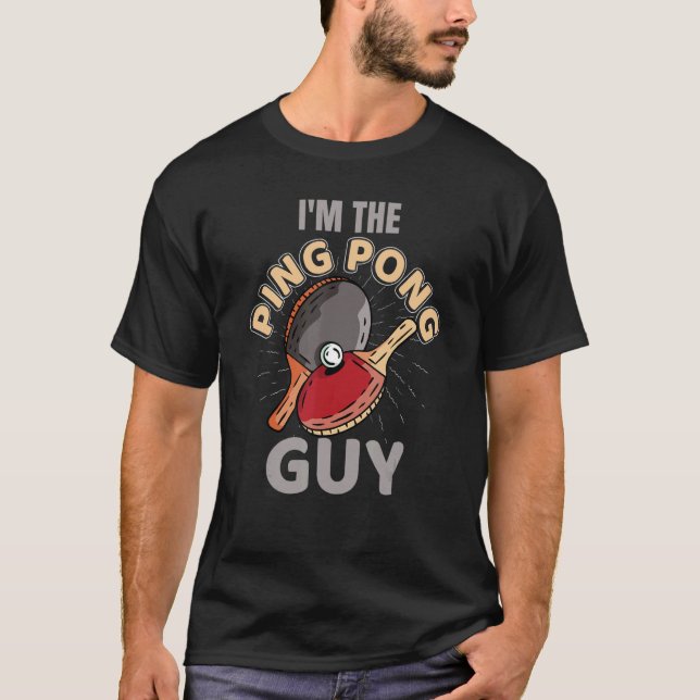 T-shirt Tennis de table Vêtements Ping Pong Guy (Devant)