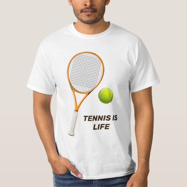 T-shirt Tennis de texte personnalisé (Devant)