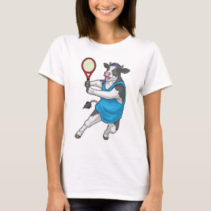 T-shirt Tennis de vache Raquette de tennis Sports