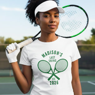 T-shirt Tennis Dernier Swing Avant l'Enterrement de Vie de