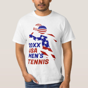 T-shirt TENNIS DES HOMMES Patriotiques DES USA