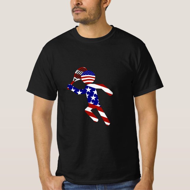 T-shirt TENNIS DES HOMMES Patriotiques DES USA (Devant)