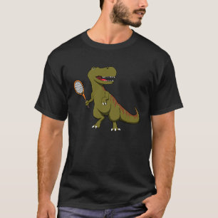 T-shirt Tennis Dinosaur T Rex avec Racket Tyrannosaurus Di