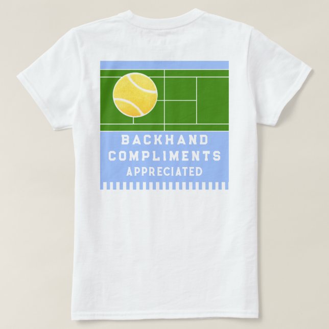 T-shirt Tennis drôle (Design dos)