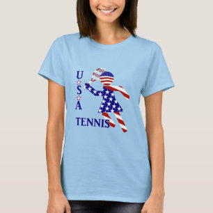 T-shirt Tennis Féminin Patriotique des États-Unis