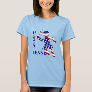 T-shirt Tennis Féminin Patriotique des États-Unis