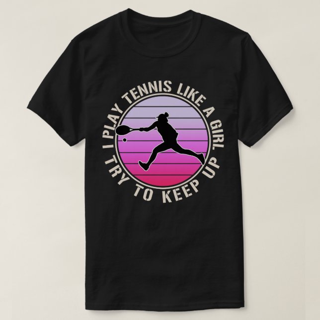 T-shirt Tennis féminin vintage (Design devant)