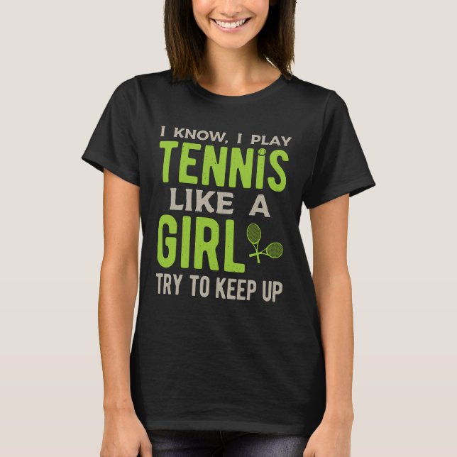 T-shirt Tennis Girl Drôle (Devant)