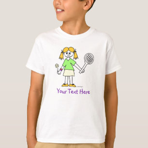 T-shirt Tennis Girl personnalisée