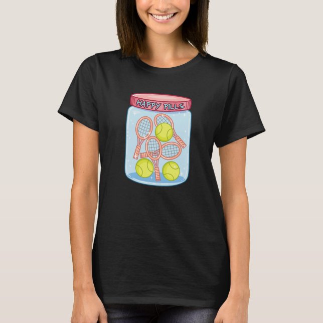 T-shirt Tennis Happy Pills (Devant)