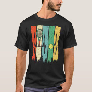 T-shirt Tennis Heartbeat Tennis Vintage Pour Les Joueurs D