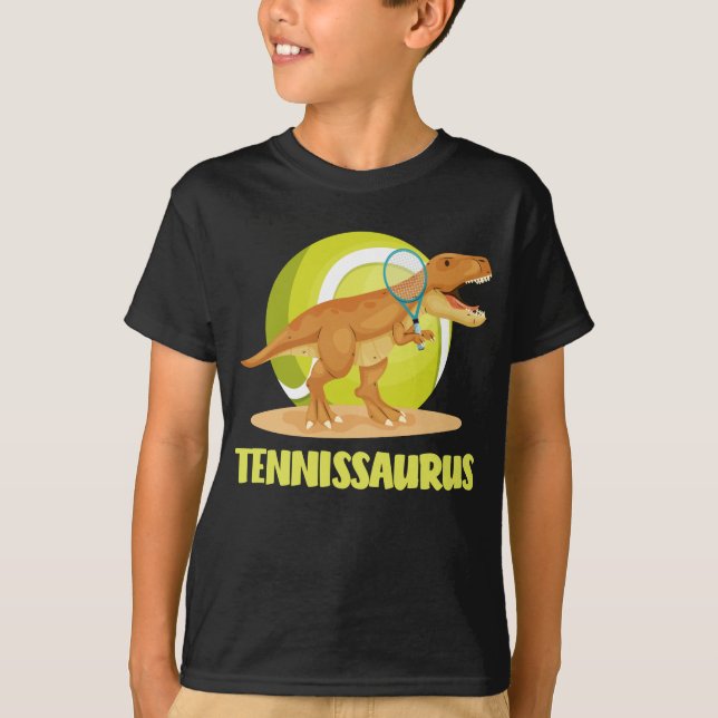 T-shirt Tennis jouant Trex Funny Dino Sport (Devant)